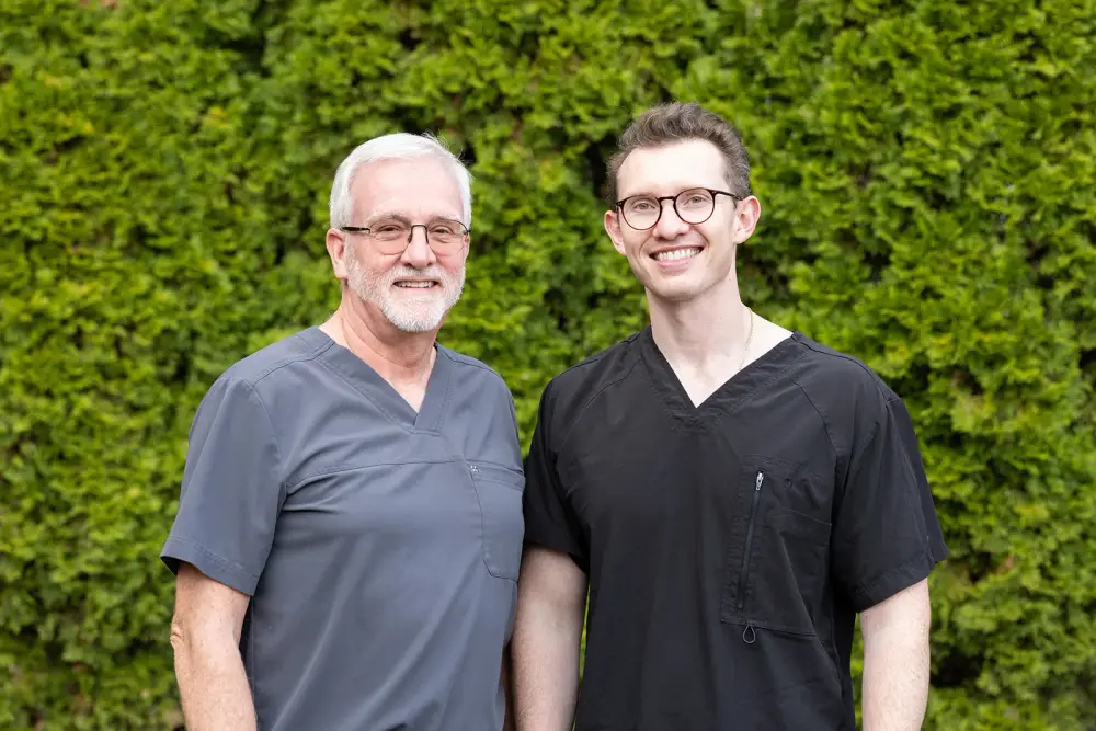 Dr. Wayne Kinney and Dr. Richard Berry at the Noblesville office